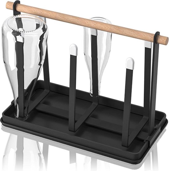 Flessen Droogrek - Metaal - Flessenhouder Afdruiphouder - Flessenstandaard - Afdruiprek - Kopjes - 6 Flessen Flessen Droogrek van Merkloos