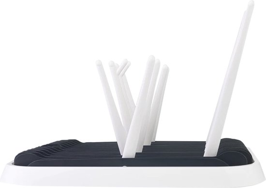 Flessen Droogrek | Zwart - Geschikt voor Flessen en Doppen - Droogrek voor Flessen - Baby Flessenrek - Afdruiprek Baby - Drying Rack - Babyfles Droogrek - Afdruiprek Fles met Lekbak - Afdruiprek - Babyflessen - Flessenrek van Bo Jungle