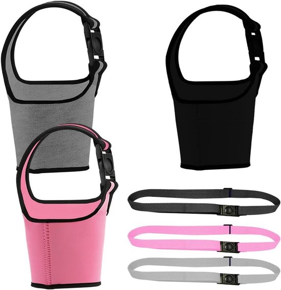 Flessen Koeltas - Isolerende Hoes - Drank Koel Houden - Verstelbare Band - 3 Stuks - Multicolor