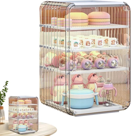 Flessen Organizer - Opbergbak - Baby Flessen - Stofdicht Ontwerp - 31 cm Breed - Wit