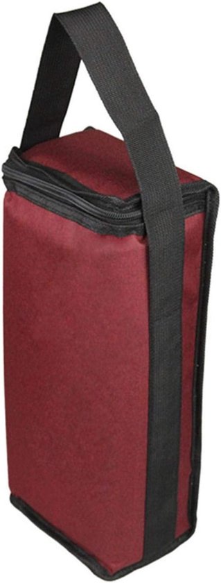 Flessen Wijnzak - Koeltas Wijnflessen - Wijn Vervoeren - Slijtvast Oxford Materiaal - 36 x 16 x 10 cm - Meerkleurig