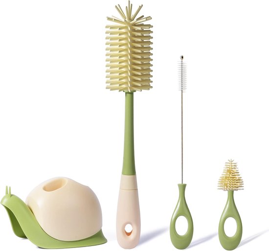 Flessenborstel - Flessenborstel Baby - Flessenreiniger - Flessen Borstel - Flesvoedingaccessoires - Babyaccessoires van Benjamin & Me