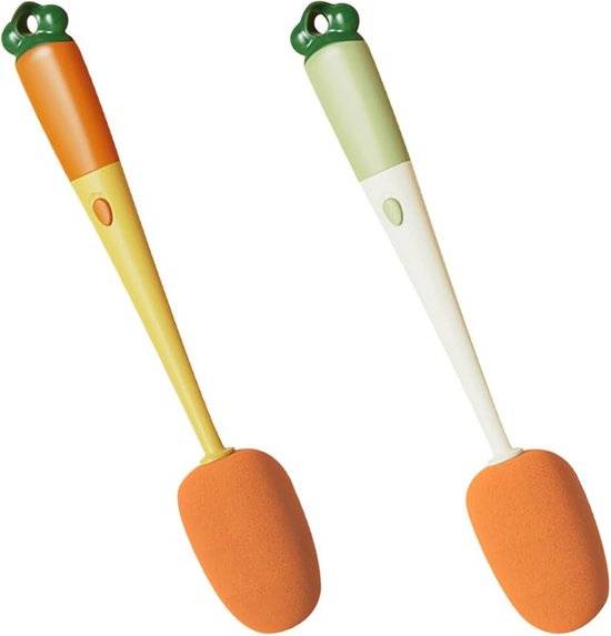 Flessenborstel met spons - Flessenborstel baby - Flessenreiniger - Flessenrager - Flessenschraper - 1 stuks van Nûby