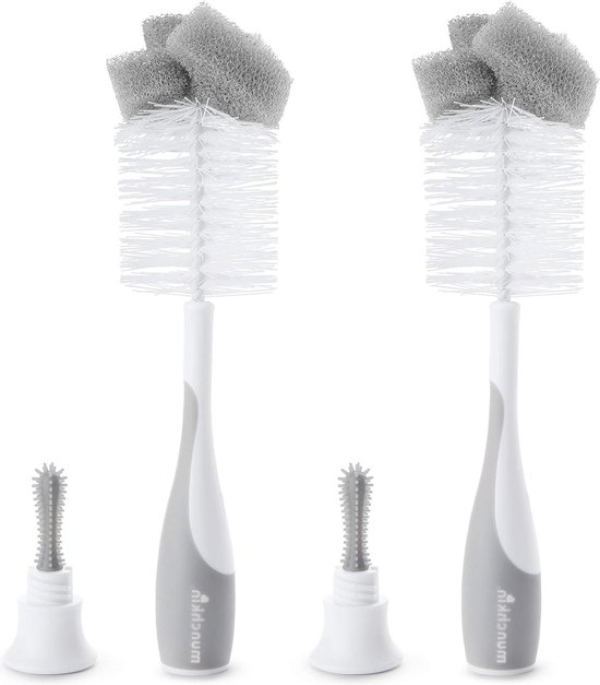 Flessenborstel met spons voor Munchkin flessen - grijs van Munchkin