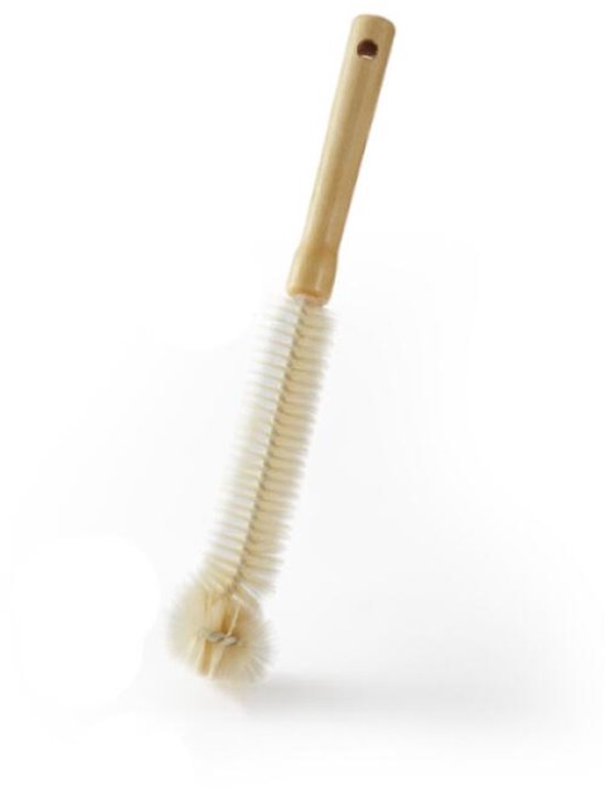 Flessenborstel - Schoonmaakborstel - 31*4 cm - Flessenrager - Drinkflesborstel - Komborstel met houten handvat - fijnharig penseel - houten van Merkloos