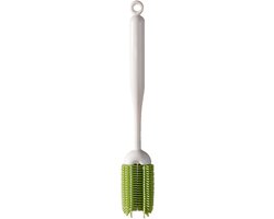 Flessenborstel - schoonmaakborstel - reinigingsborstel - 1 stuk - flessenborstel lang - flessenborstel set - schoonmaak ragers - handborstel - schoonmaak borstels - Herbruikbaar - Reinigingsgereedschap - Groen