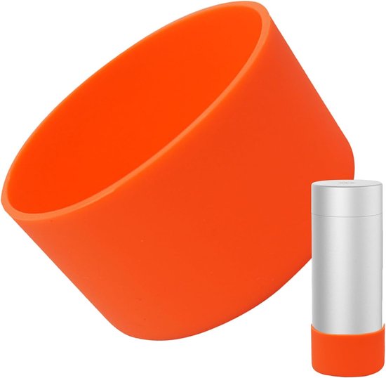 Flessenhoes Siliconen - Beschermhoes Bodem - Antislip Drinken - Hittebestendig Materiaal - 7.5 x 7.5 x 4.3 cm - Oranje