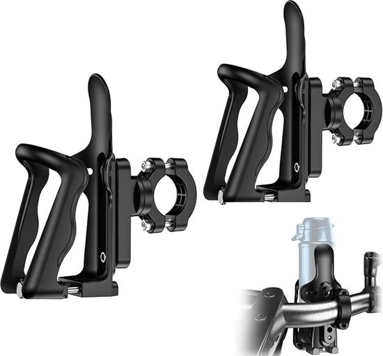 Flessenhouder voor op de fiets, drankhouder, stabiel, flessenhouder, rek, motorfiets, drankhouder voor MTB, racefiets, mountainbike, kinderwagen van Merkloos