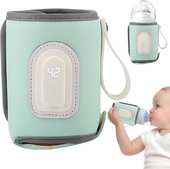 Flessenverwarmer – USB-moedermelk-isolatie, snelle verwarming voor flesjes, nauwkeurige temperatuurregeling, isolatie voor moedermelk, verwarming, babyverwarmer