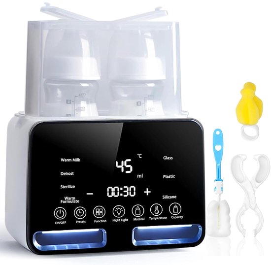 Flessenwarmer - 2 flessen - 10-in-1 functies - 48u constante temperatuur van Merkloos