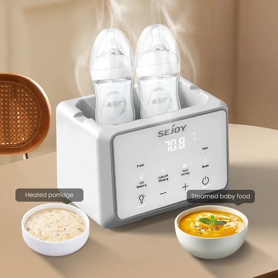 Flessenwarmer - 8 in 1 - Snelle Baby Accessoires - Voedsel Heater - Melk Warmer- Sterilisator - Met Nauwkeurige Temperatuurregeling van Merkloos