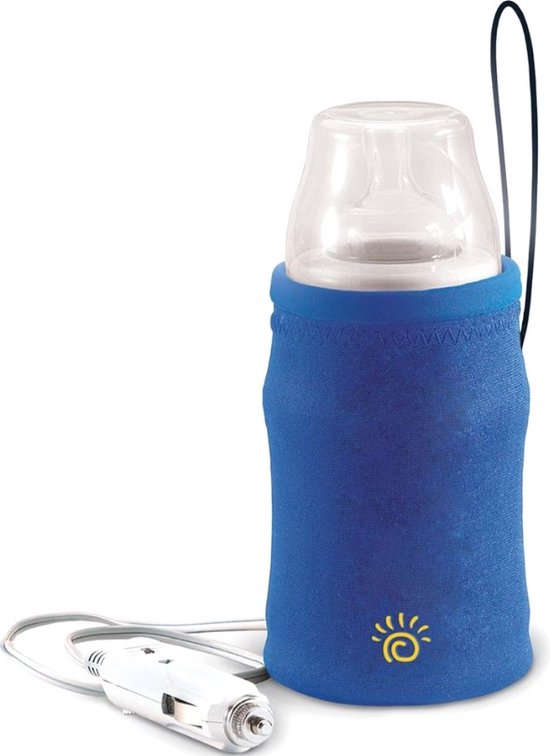 Flessenwarmer auto Warm n go warmt op zonder water blauw van Dooky