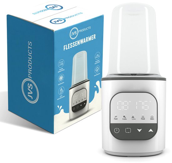 Flessenwarmer - Baby melk opwarmer - Fleswarmer - Warmhouden, ontdooien en steriliseren - Snel warm - Geschikt voor alle babyflessen - Wit van Merkloos