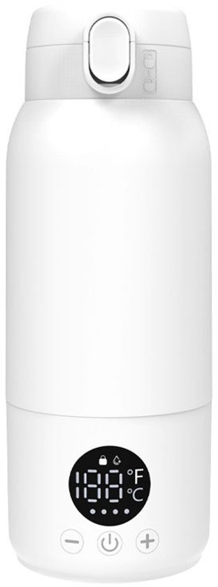 Flessenwarmer Baby Onderweg - 500ml Draagbare Flessenwarmer Verwarmt Water of Melk, met USB-kabel en Reinigingsborstel voor Nachtvoedingen op Reis