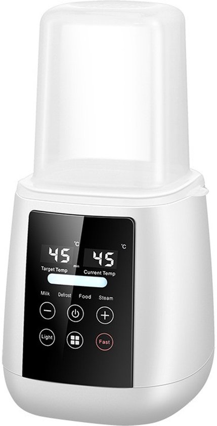 flessenwarmer draadloos-3-in-1 babyflesverwarmer wit – Ontdooien, steriliseren, temperatuurregeling – LED, nachtlampje – Voor moedermelk, flesvoeding & voedsel van Merkloos