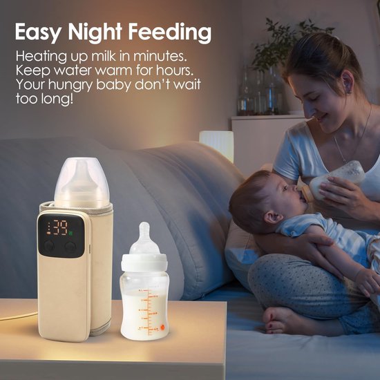 Flessenwarmer - Flessenverwarmer - Opwarmen - Zeer snel warm - Draagbare Flessenwarmer voor Onderweg en Thuis - van Deryan