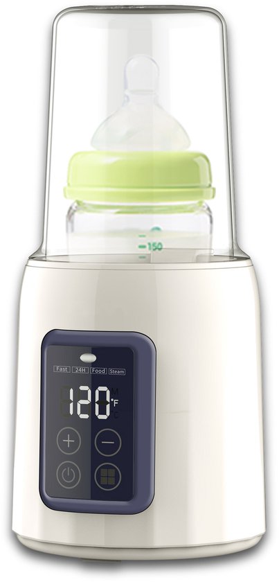Flessenwarmer - Flessenwarmer met constante temperatuur - Flessensterilisator - Flessenwarmer met snelle verwarming - Wit - ABS van Merkloos