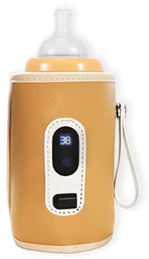 Flessenwarmer-Flessenwarmer onderweg-21 versnellingen - 42 graden constante temperatuur - Intelligente digitale -Nauwkeurige temperatuurregeling - Waterdicht en vuilafstotend-Geschikt voor alle soorten melkflessen - Gemakkelijk mee te nemen-Oranje van Merkloos
