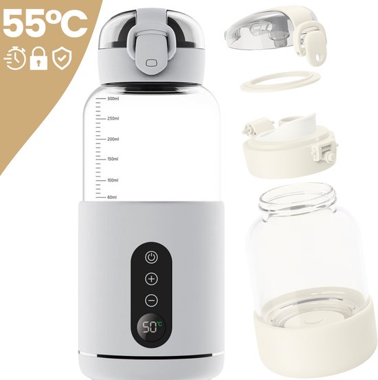 Flessenwarmer - Flessenwarmer Onderweg - Flessenwarmer draadloos - Flessen Warmer - Flessenwarmer Baby - Baby - Baby uitzet - Baby spullen - Baby flessen - Baby Flessenwarmer - Moedermelk Bewaarflesjes van Deryan