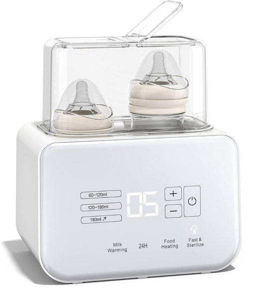 Flessenwarmer Onderweg - Drinkbeker Baby - Draadloos - Crèmewit van Merkloos
