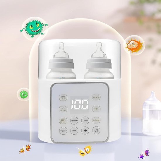 Flessenwarmer - Onderweg - Sterilisator - Baby - Snel - Ontdooien van Deryan