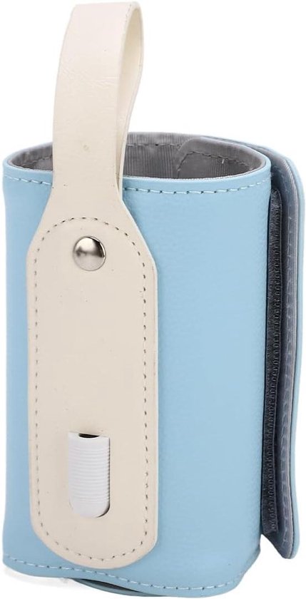 Flessenwarmer voor Baby's - Draagbare Melkflessenwarmer - Verwarming voor Baby - Isolatiethermostaat - Melkvoedsel Thermische Warmer Tas met USB Oplaadpoort - Blauw - Babyverzorging