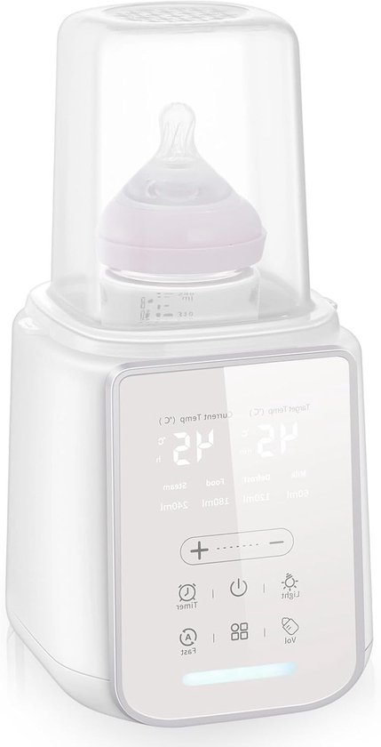 Flessenwarmer voor Baby's met Instelbare Temperatuur en 48 Uur Warmhoudfunctie voor Borstvoeding