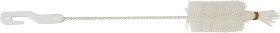 Flessenwisser / flessenborstel met pluim - 45 cm - flessenreiniger / tuitenwissers van Merkloos