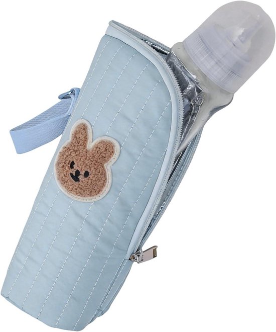 Flessenzak Baby - Koeltas Moedermelk - Fles Transport - Warmteregulerende Isolatie - 23 cm Hoog - Blauw
