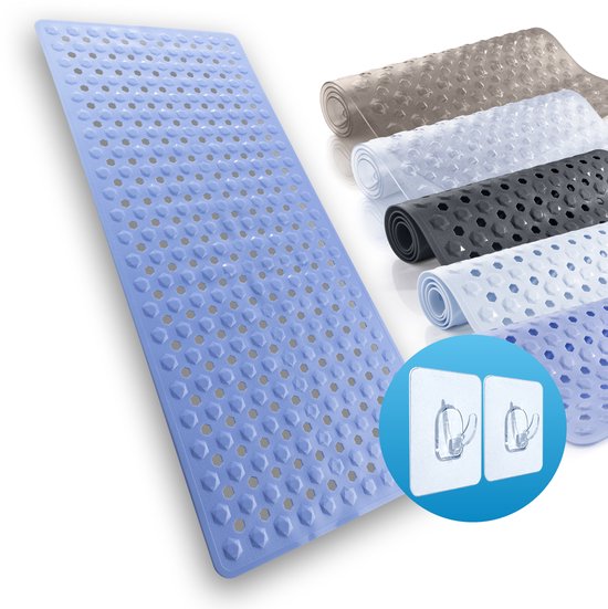 Flipline badmat lichtblauw 88x40cm van Merkloos