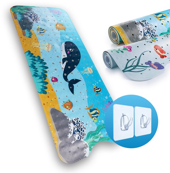 Flipline Badmat Walvis 100×40 cm - Antislip Badkuipmat - Comfortabel & Hygiënisch van FLIPLINE