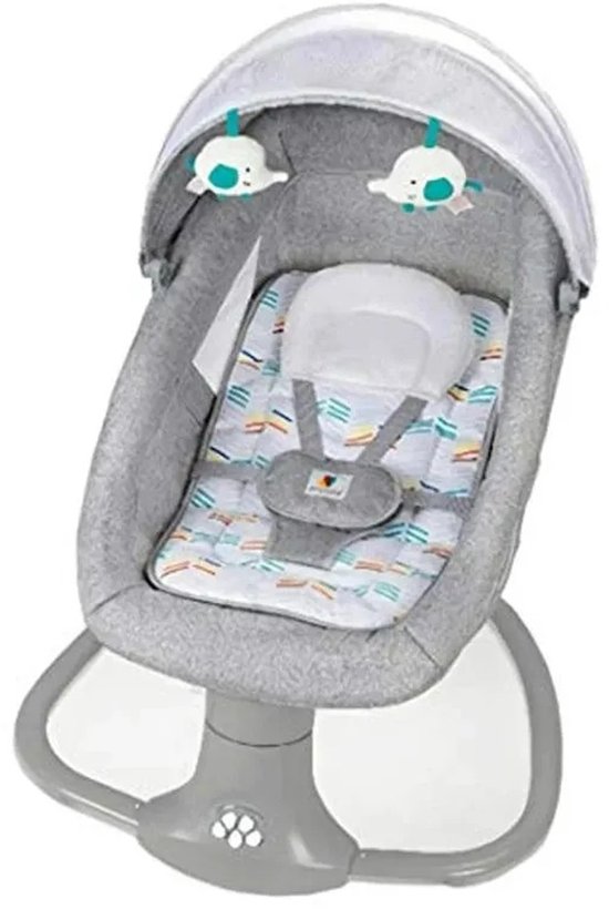 Flolife - Elektrische Baby Schommelstoel met Klamboe & Bluetooth Muziek – Afstandsbediening – Multifunctionele Baby Wieg voor Pasgeborenen van Merkloos