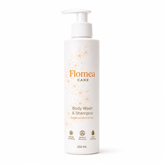 Flomea Care - Blossom Care - Body Wash & Shampoo Baby & Kids - Voor droge en gevoelige huid - 250 ml