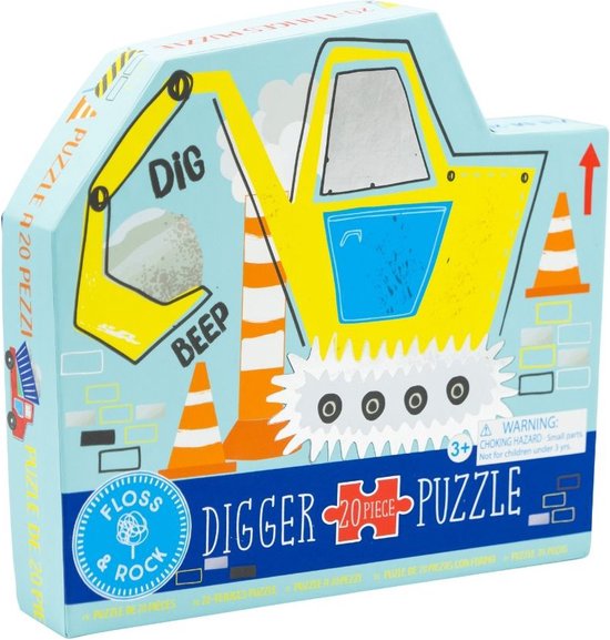 Floss & Rock Puzzel, Bouw - 20 stukjes - ca. 46 x 36 cm van FLO