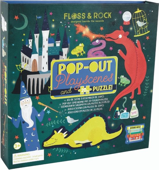 Floss & Rock Speeldoos, Tovenaar - 2 in 1 - 21,5 x 21,5 x 4,5 cm van FLO