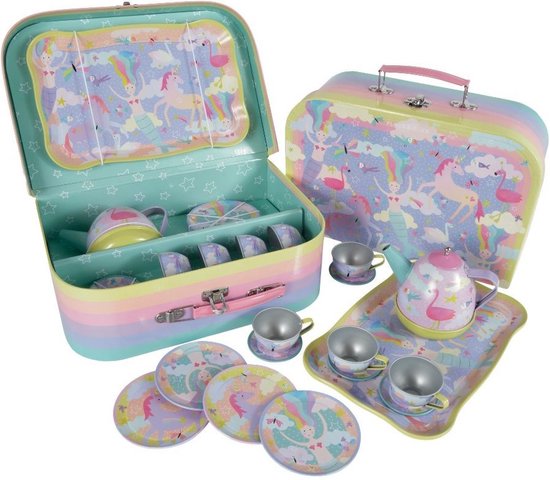 Floss & Rock Thee Servies Unicorn - 15 delig met muziek - multi van FLO