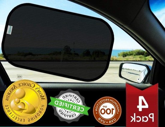 Fluff Sunshade Car Sun Protection for Blocking 99.95% UV Protection- Side Window Protects Baby Children- Prize Winner Car Accessories- Parasol van Fluff