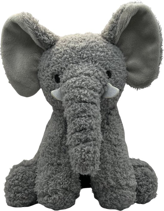 Fluffica - Fluffy Olifant Knuffel - Grijze Knuffelvriend - Zachte Pluche - Lief Design - Knuffeldier voor Kinderen - 16cm - Perfect Cadeau van Merkloos
