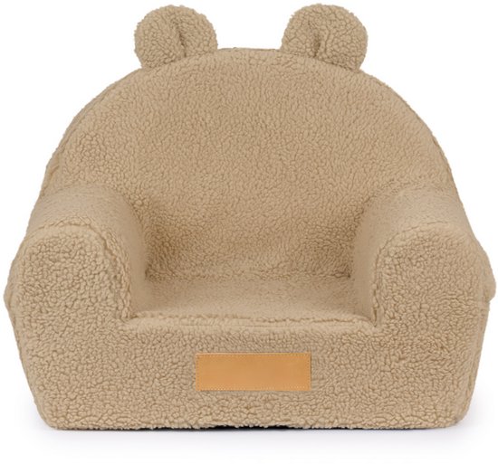 Flumi Kinderfauteuil - Teddy Donkerbeige van Merkloos