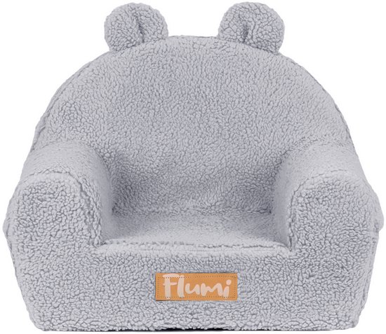 Flumi Kinderfauteuil - Teddy Grijs van Flumi