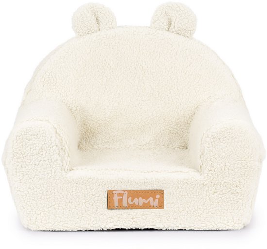 Flumi Kinderfauteuil – Teddy Lichtbeige van Merkloos