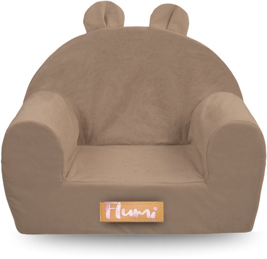Flumi Kinderfauteuil van schuim – Beige van Merkloos