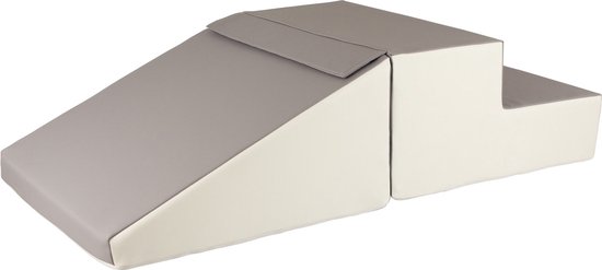 Foam blokken glijbaan - 2 delig - 25 cm hoog - grijs van Mamaloes