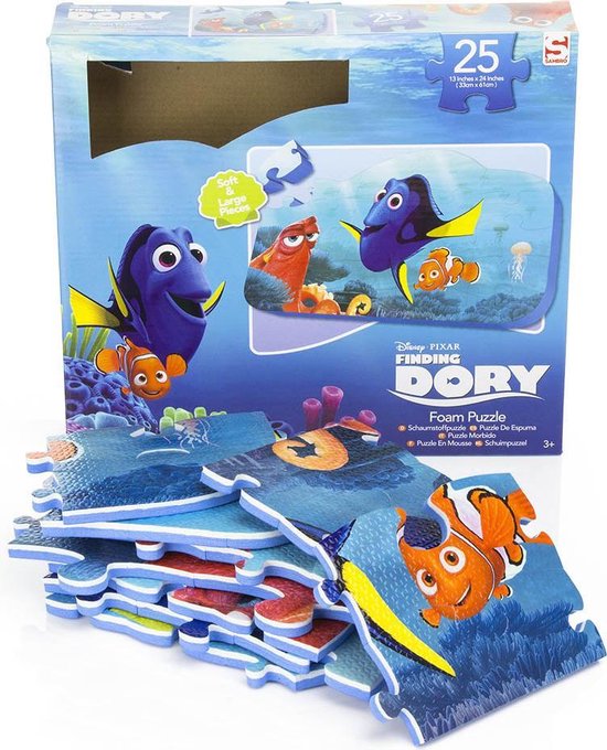 foam puzzelmat Finding Dory vloerpuzzel Disney 25dlg 33x60cm van Disney