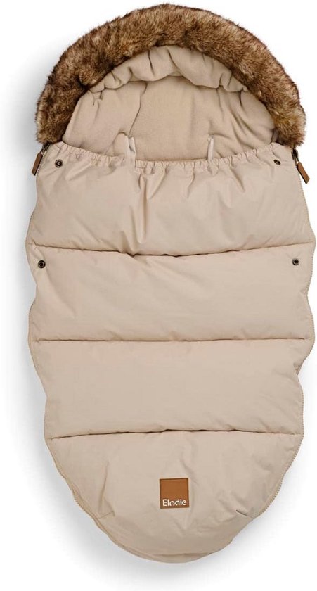 Footmuff Baby Stroller Winter Universal - Warm Lined Thermo Sleeping Bag Baby, Windproof and Waterproof, Suitable for Strollers and Buggy - Pure Khaki van Merkloos
