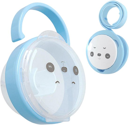 Fopspeen Houder - Panda Ketting Set - Baby Benodigdheden - Stofbestendige Opslag - 10.5 x 7.5 x 5.5 cm