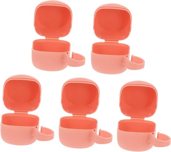 Fopspeen Opbergdoosjes - Speen Houders - Baby Spullen - Compact Ontwerp - 5 Stuks - Roze