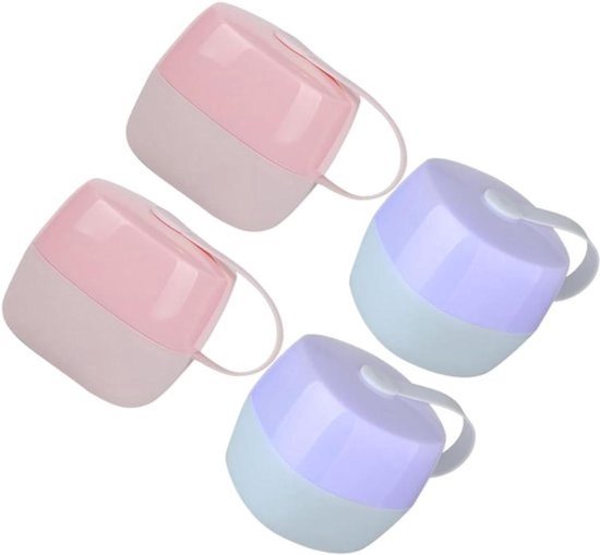 Fopspeenhouder Baby - Speendoosje Fopspeen - Fopspenen Opbergen - Draagbaar Ontwerp - 4 stuks - Multicolor