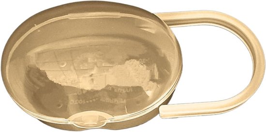 Fopspeenhouder - Speenbakje Speendoosje - Baby Onderweg - Stofdicht Verzegeld - 12 x 6 x 4.5 cm - Geel
