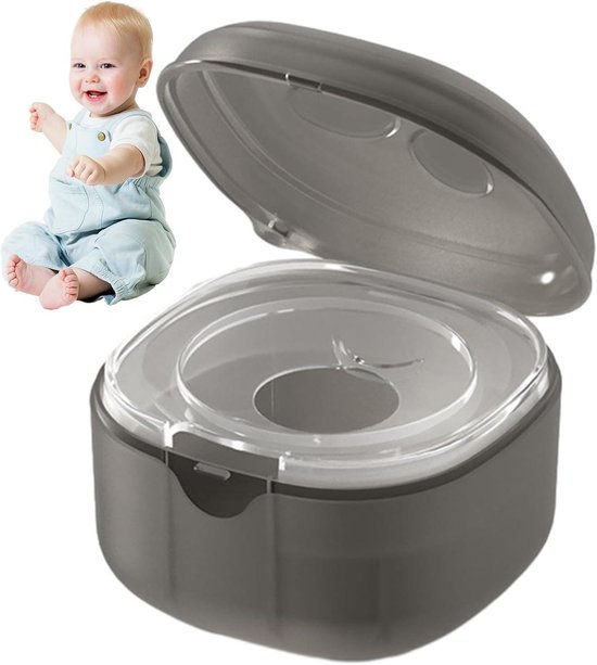 Fopspeenhouder - Speenkoord houder - Baby spullen opbergen - Stofdicht en schoon - 75 x 75 cm - Grijs